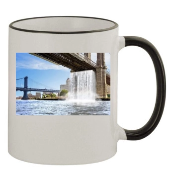 Waterfalls 11oz Colored Rim & Handle Mug