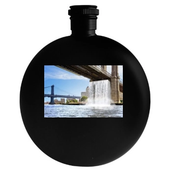 Waterfalls Round Flask