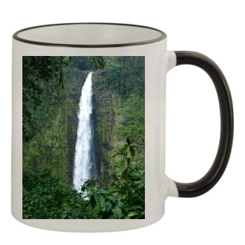 Waterfalls 11oz Colored Rim & Handle Mug