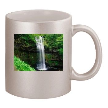 Waterfalls 11oz Metallic Silver Mug