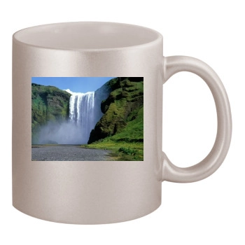 Waterfalls 11oz Metallic Silver Mug