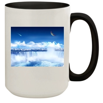 Waterfalls 15oz Colored Inner & Handle Mug