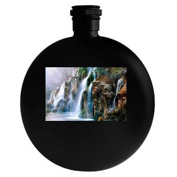 Waterfalls Round Flask