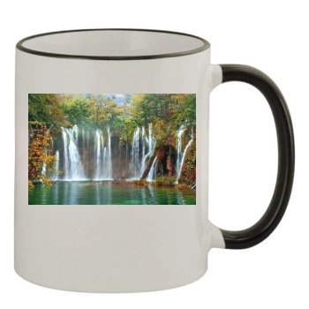 Waterfalls 11oz Colored Rim & Handle Mug