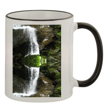 Waterfalls 11oz Colored Rim & Handle Mug