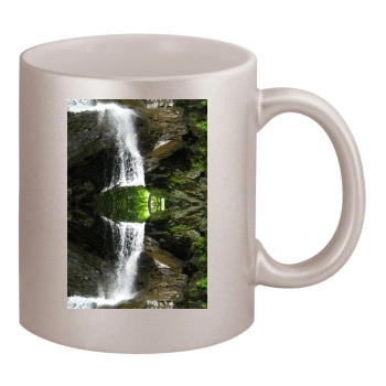 Waterfalls 11oz Metallic Silver Mug