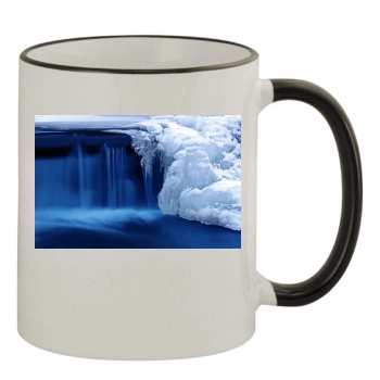 Waterfalls 11oz Colored Rim & Handle Mug