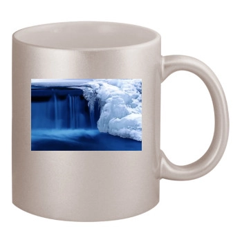 Waterfalls 11oz Metallic Silver Mug