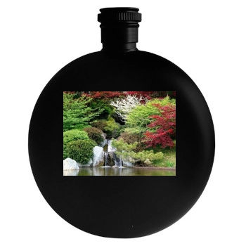 Waterfalls Round Flask