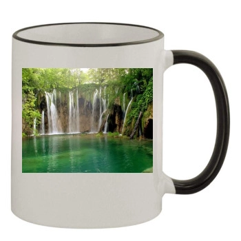 Waterfalls 11oz Colored Rim & Handle Mug