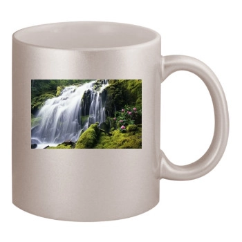 Waterfalls 11oz Metallic Silver Mug