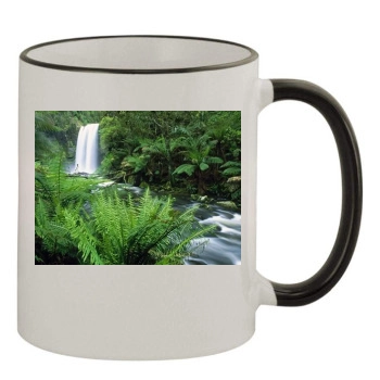 Waterfalls 11oz Colored Rim & Handle Mug