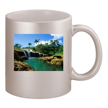 Waterfalls 11oz Metallic Silver Mug