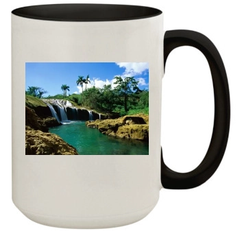 Waterfalls 15oz Colored Inner & Handle Mug