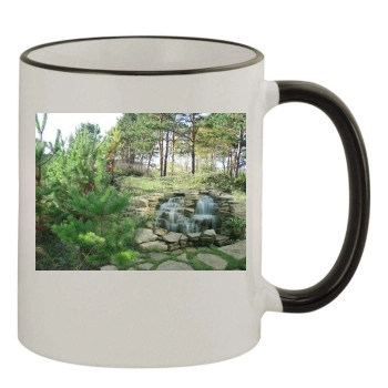 Waterfalls 11oz Colored Rim & Handle Mug