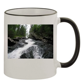 Waterfalls 11oz Colored Rim & Handle Mug