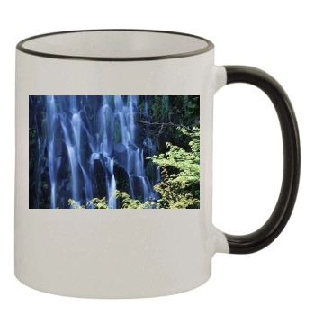 Waterfalls 11oz Colored Rim & Handle Mug