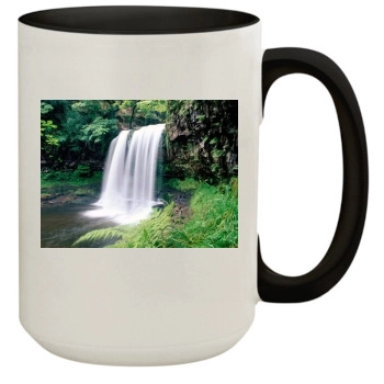 Waterfalls 15oz Colored Inner & Handle Mug