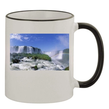 Waterfalls 11oz Colored Rim & Handle Mug