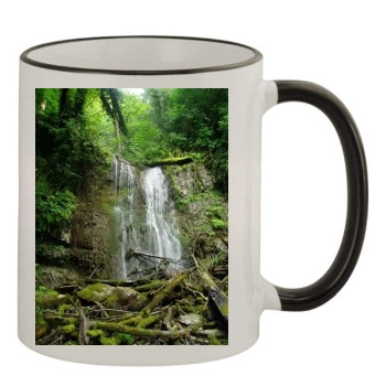 Waterfalls 11oz Colored Rim & Handle Mug