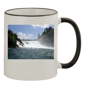 Waterfalls 11oz Colored Rim & Handle Mug