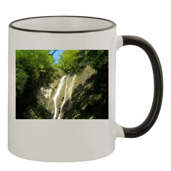 Waterfalls 11oz Colored Rim & Handle Mug