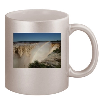 Waterfalls 11oz Metallic Silver Mug