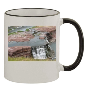 Waterfalls 11oz Colored Rim & Handle Mug