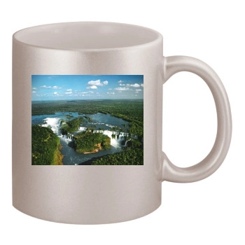 Waterfalls 11oz Metallic Silver Mug