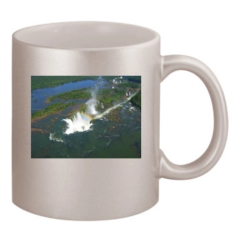 Waterfalls 11oz Metallic Silver Mug