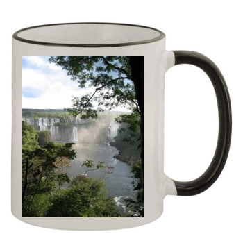 Waterfalls 11oz Colored Rim & Handle Mug