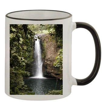 Waterfalls 11oz Colored Rim & Handle Mug