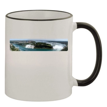 Waterfalls 11oz Colored Rim & Handle Mug