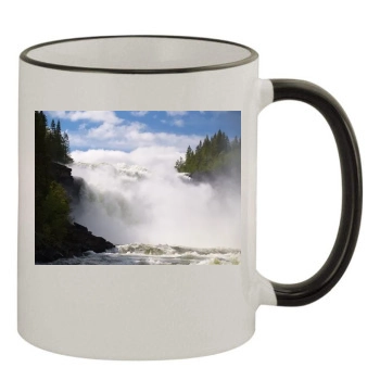 Waterfalls 11oz Colored Rim & Handle Mug