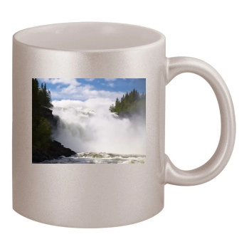 Waterfalls 11oz Metallic Silver Mug