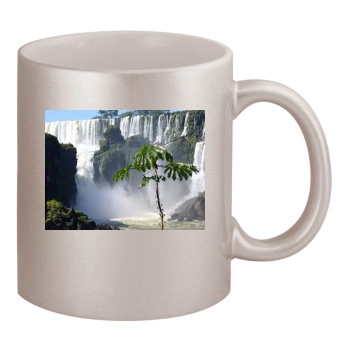 Waterfalls 11oz Metallic Silver Mug