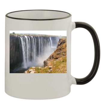 Waterfalls 11oz Colored Rim & Handle Mug