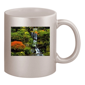 Waterfalls 11oz Metallic Silver Mug