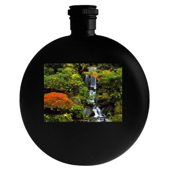 Waterfalls Round Flask