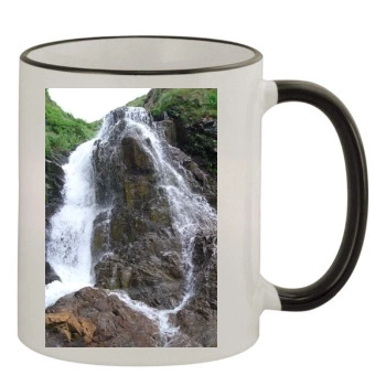 Waterfalls 11oz Colored Rim & Handle Mug