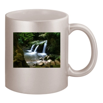 Waterfalls 11oz Metallic Silver Mug