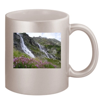 Waterfalls 11oz Metallic Silver Mug