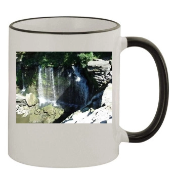 Waterfalls 11oz Colored Rim & Handle Mug