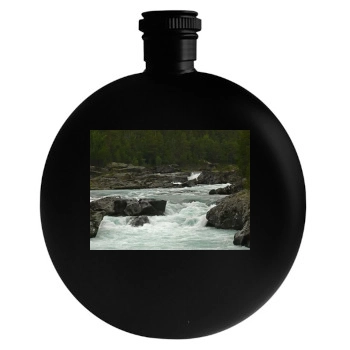 Waterfalls Round Flask