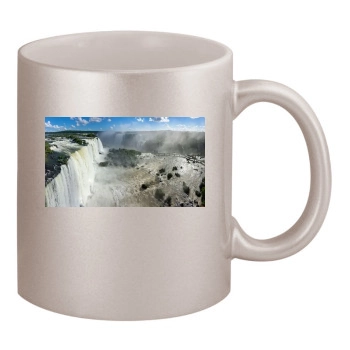 Waterfalls 11oz Metallic Silver Mug