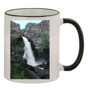 Waterfalls 11oz Colored Rim & Handle Mug