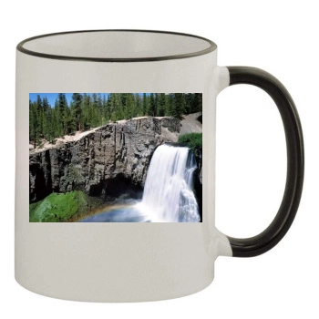 Waterfalls 11oz Colored Rim & Handle Mug