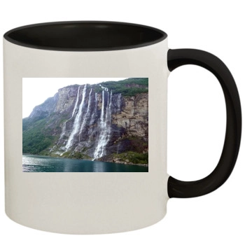 Waterfalls 11oz Colored Inner & Handle Mug