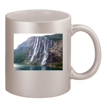 Waterfalls 11oz Metallic Silver Mug