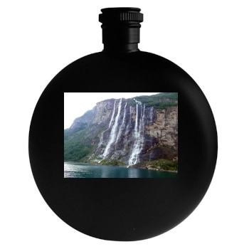 Waterfalls Round Flask